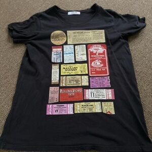 LetLuv Women’s Black Graphic T-Shirt (Anthropologie)